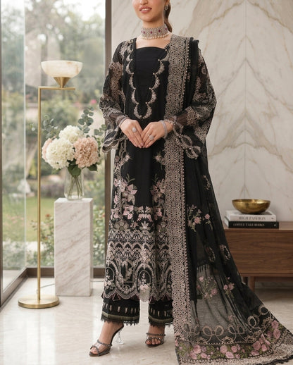 Dhanak Embroidered 3Pc Suit | IC-1003