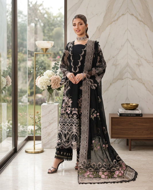 Dhanak Embroidered 3Pc Suit | IC-1003