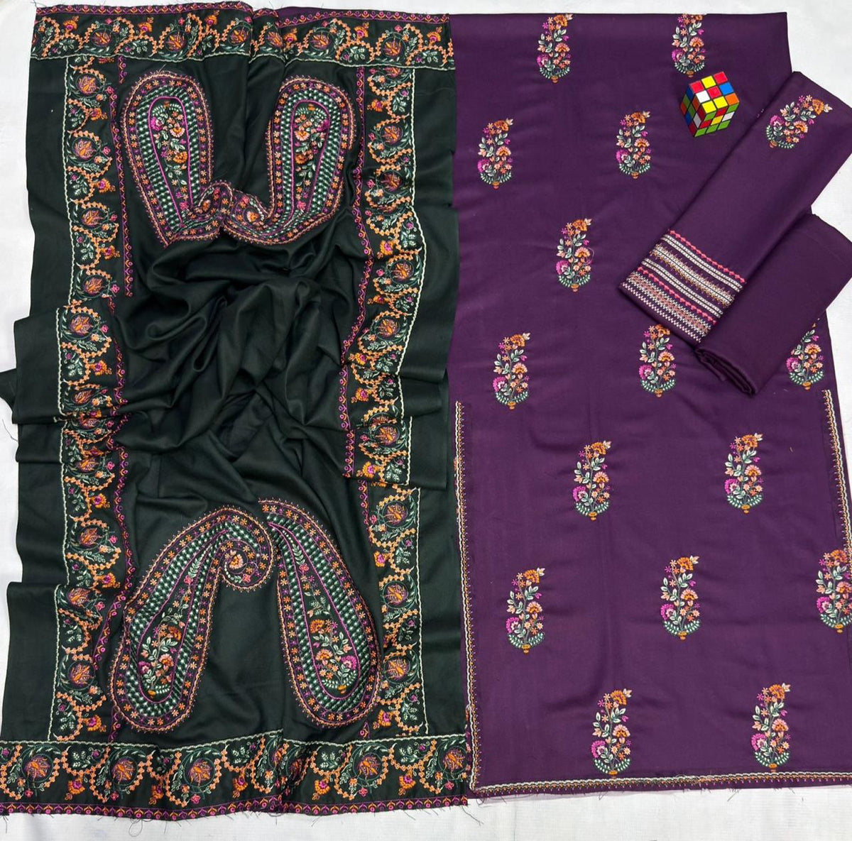 Dhanak Embroidered 3Pc Suit | IC-5190