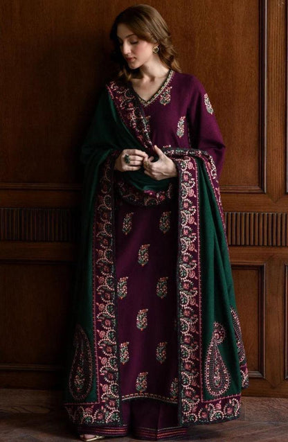 Dhanak Embroidered 3Pc Suit | IC-5190