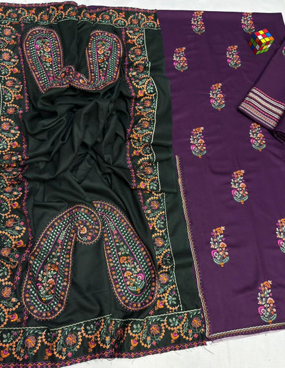 Dhanak Embroidered 3Pc Suit | IC-5190