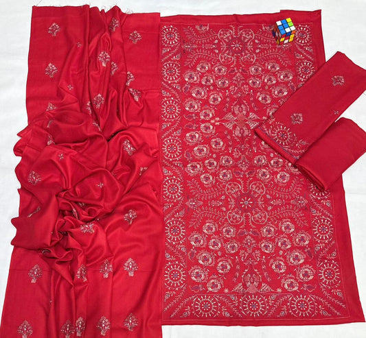Dhanak Embroidered 3Pc Suit | IC-5007