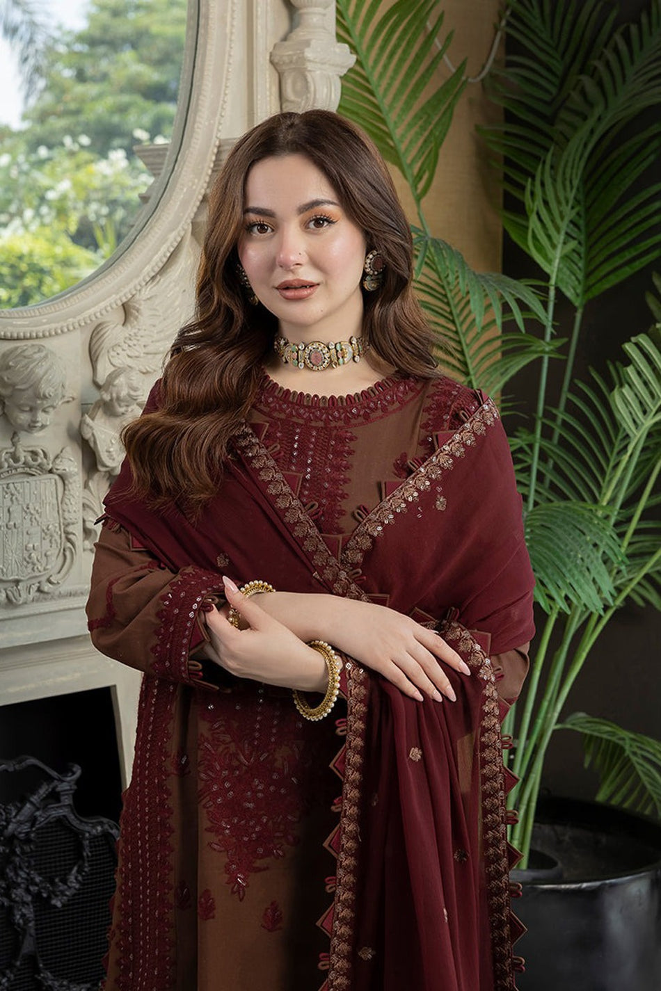 Dhanak Embroidered 3Pc Suit | IC-2001