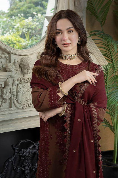 Dhanak Embroidered 3Pc Suit | IC-2001