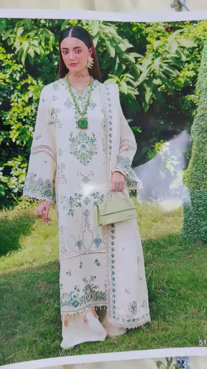 Dhanak  3PEmbroideredc Suit | IC-5161