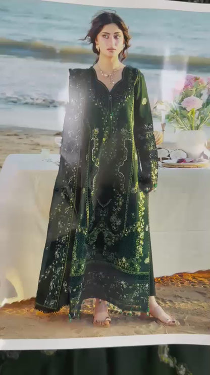 Dhanak  3PEmbroideredc Suit | IC-5182
